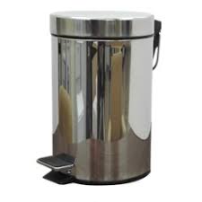 BASURERO C/PEDAL METAL 12L ACERO INOX