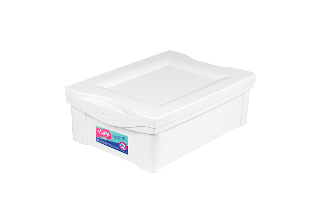 CAJA ORGANIZADORA BAJA BLANCA 13,5 LITROS