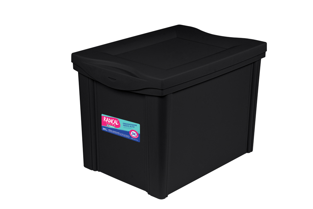 CAJA ORGANIZADORA ALTA NEGRA 30L