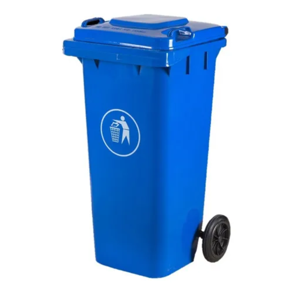 CONTENEDOR P/RES C/RUEDAS 120L AZUL