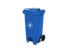 CONTENEDOR P/RES C/RUE/PED 120L AZUL