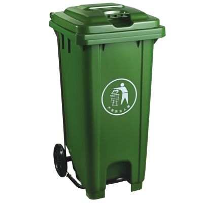 CONTENEDOR P/RES C/RUE/PED 120L VERDE