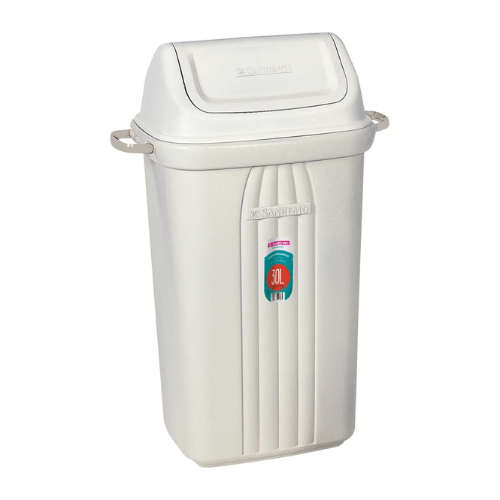 BASURERO CON TAPA VAIVEN DE 30lts - BEIGE