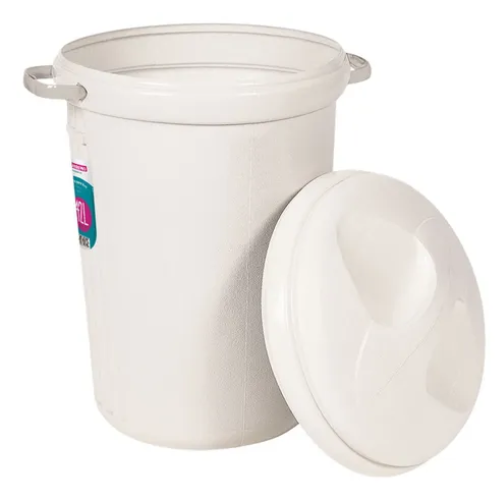 BASURERO 42lts CON TAPA BEIGE