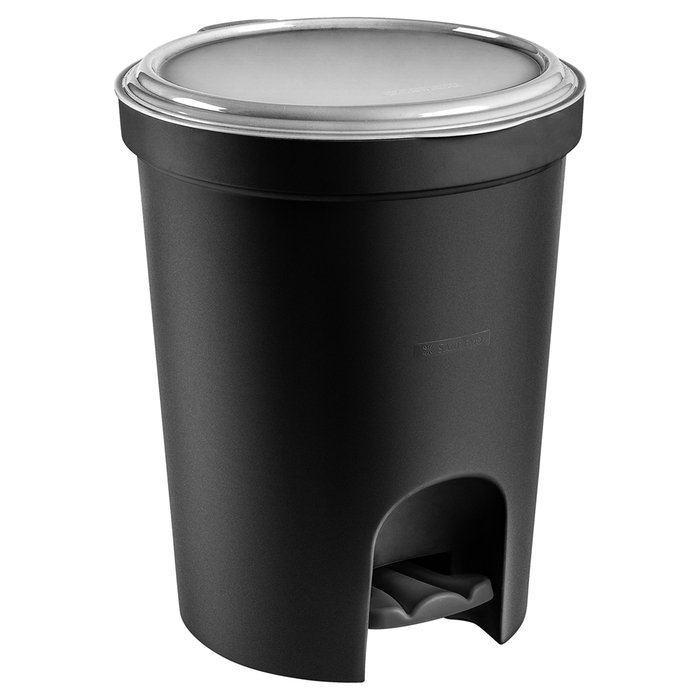 BASURERO 13,5lts TAPA Y PEDAL NEGRO