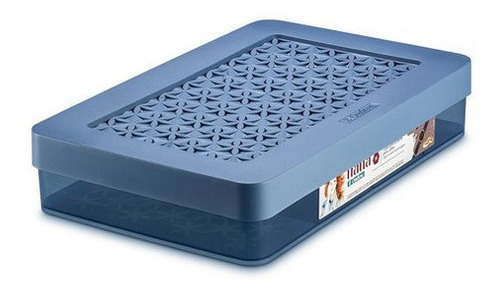 *CAJA CON DIVISIONES Y TAPA Med. CELESTE