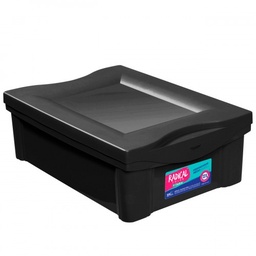 [OR21059N] CAJA ORGANIZADORA BAJA  NEGRO 13,5 LTS.