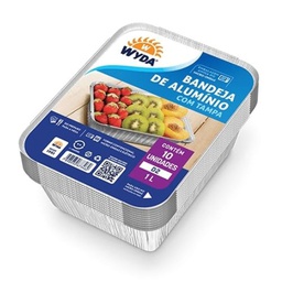 [CJD2-10-20] BANDEJA DE ALUMINIO C/TAPA 1000ml (1/10)