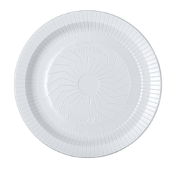 [PR-21BR] PLATO LLANO DESCARTABLE DE 21cm BLANCO PS (10 UN)