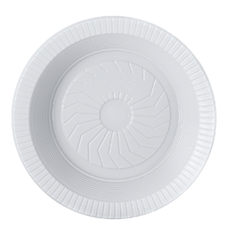 [PRF-18BR] PLATO HONDO DESCARTABLE DE 18cm BLANCO PS (10 UN