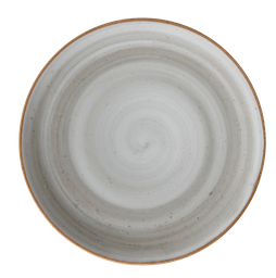 [PA712324] PLATO LLANO COUPE 23,6cm  PORCELANA ARTISAN GRIS