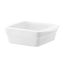 [02569-015014] FUENTE CUADRADA C/ALA  500ml - 15,5x13,5x5,7cm PORCELANA