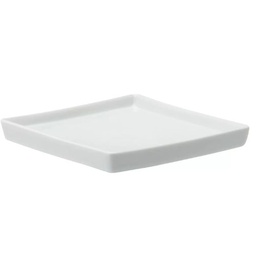 [01856-013274] BANDEJA INDIVIDUAL CUADRADA 13,5 x 1,5cm PORCELANA