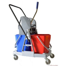 [AF08076] CARRO DOBLE BALDE 34lts Y PRENSA MOPA 71 x 43 x 93cm