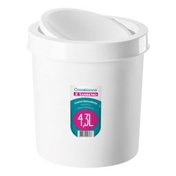 [SR273/01] *BASURERO C/TAPA BASCULANTE 4,3lts BLANCO