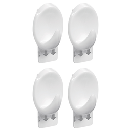 [OR30111] GANCHO OVAL BLANCO C/ADHESIVO P x4